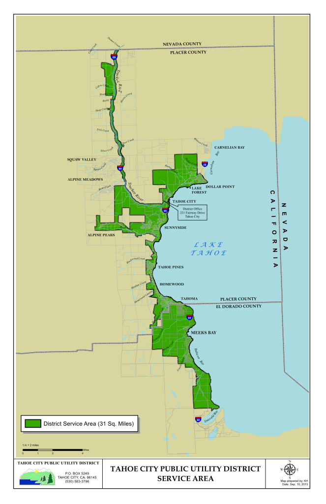 Map of the TCPUD sewer service area