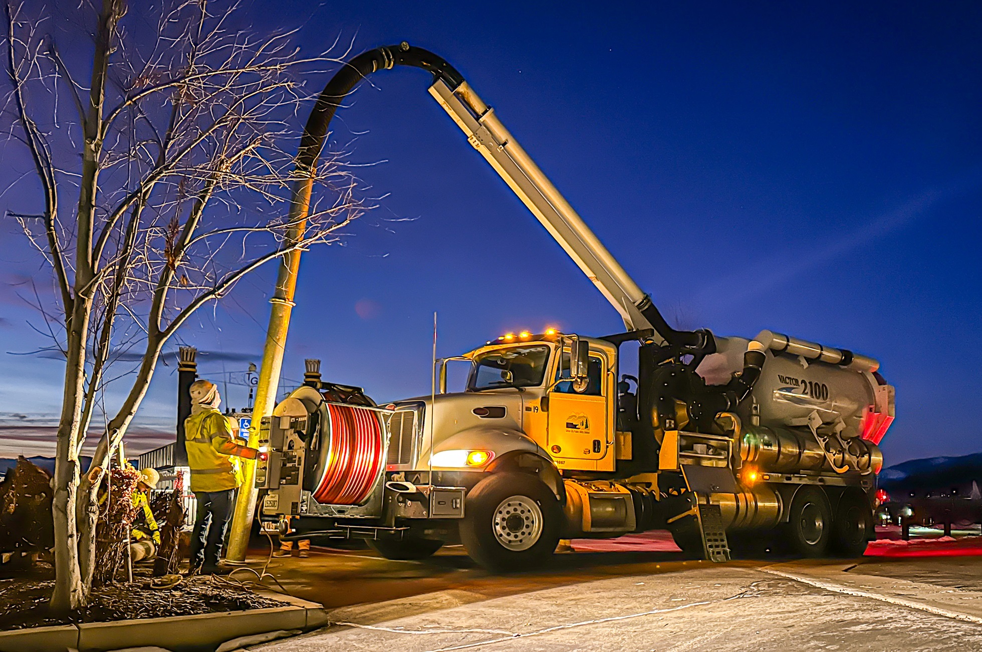 Sewer vactor truck.